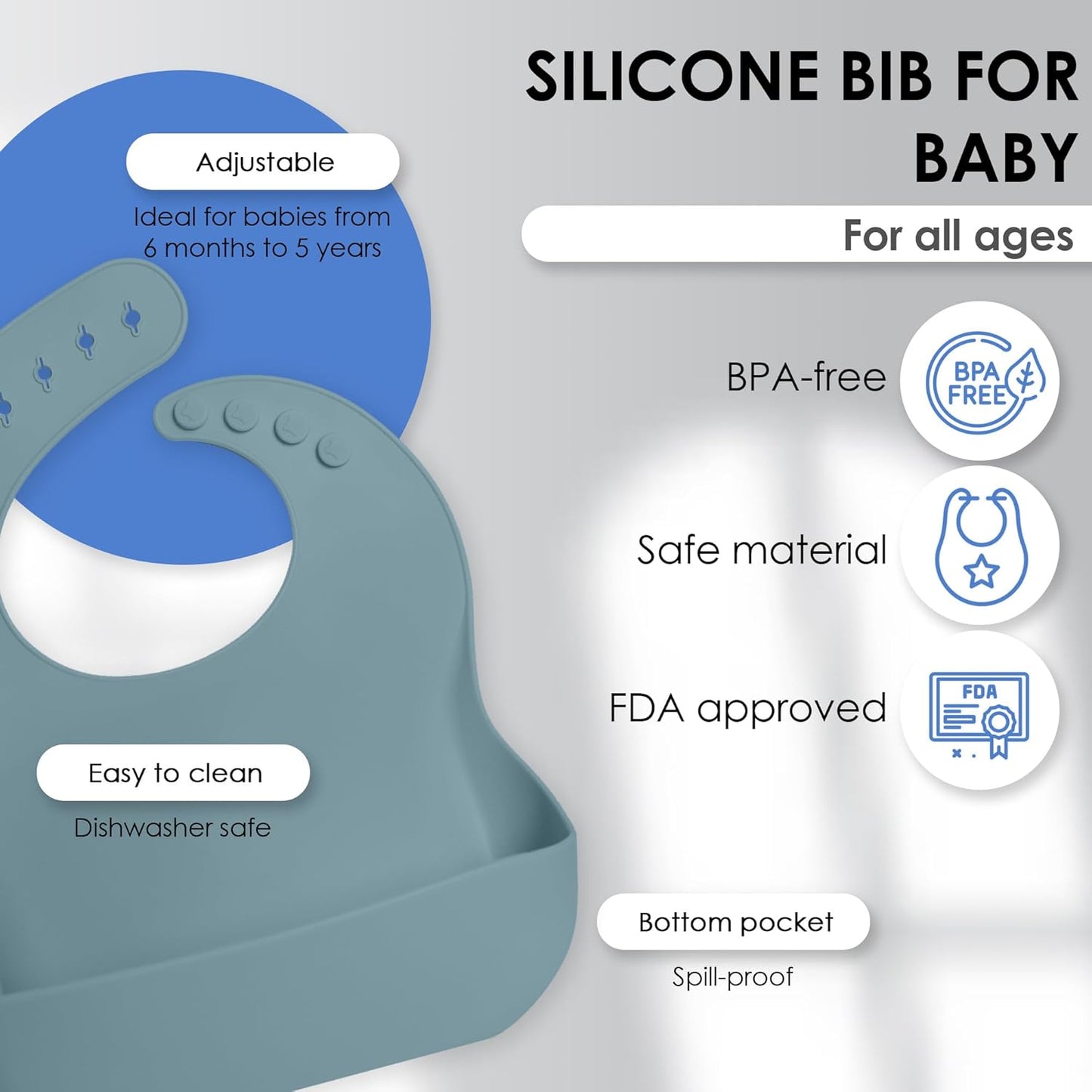 Bluet B- Silicone Baby Feeding Set with Pacifier - Baby Led Weaning Supplies - Baby Spoons, Suction Bowl - Plate - Baby Utensils Set - Silicone Feeding Set for Baby First Foods - 11pcs - Purple