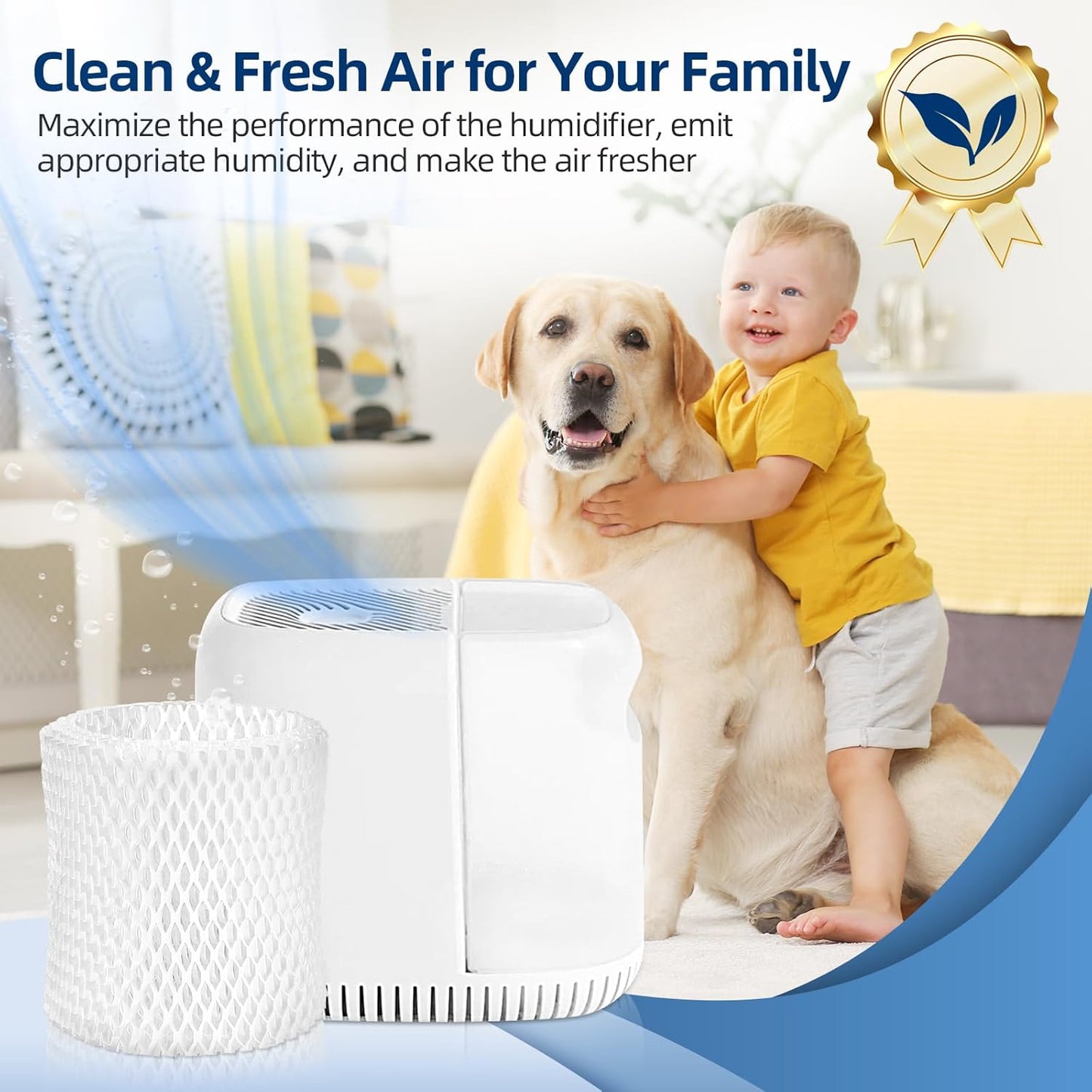 DerBlue 6 Pack Humidifier Replacement Filter Compatible with Canopy Bedside Humidifier and Nursery Humidifier,Wood Pulp & Paper Filter