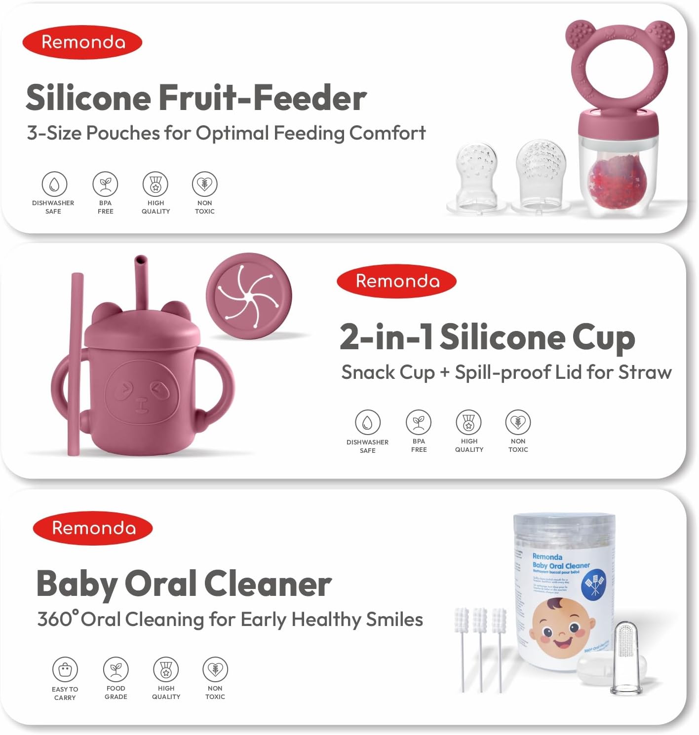 Remonda 23-Piece BPA-Free Silicone Baby Feeding Set | Extra Large Suction Plates, Toddler Bowls, Self Feeding Spoons, and More | Dishwasher Safe| Baby Led Weaning Supplies (Green）01