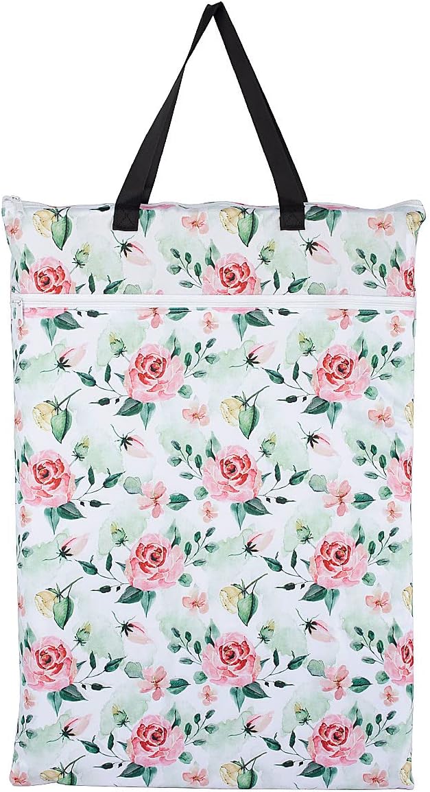 Large Hanging Wet/Dry Cloth Diaper Pail Bag for Reusable Diapers or Laundry