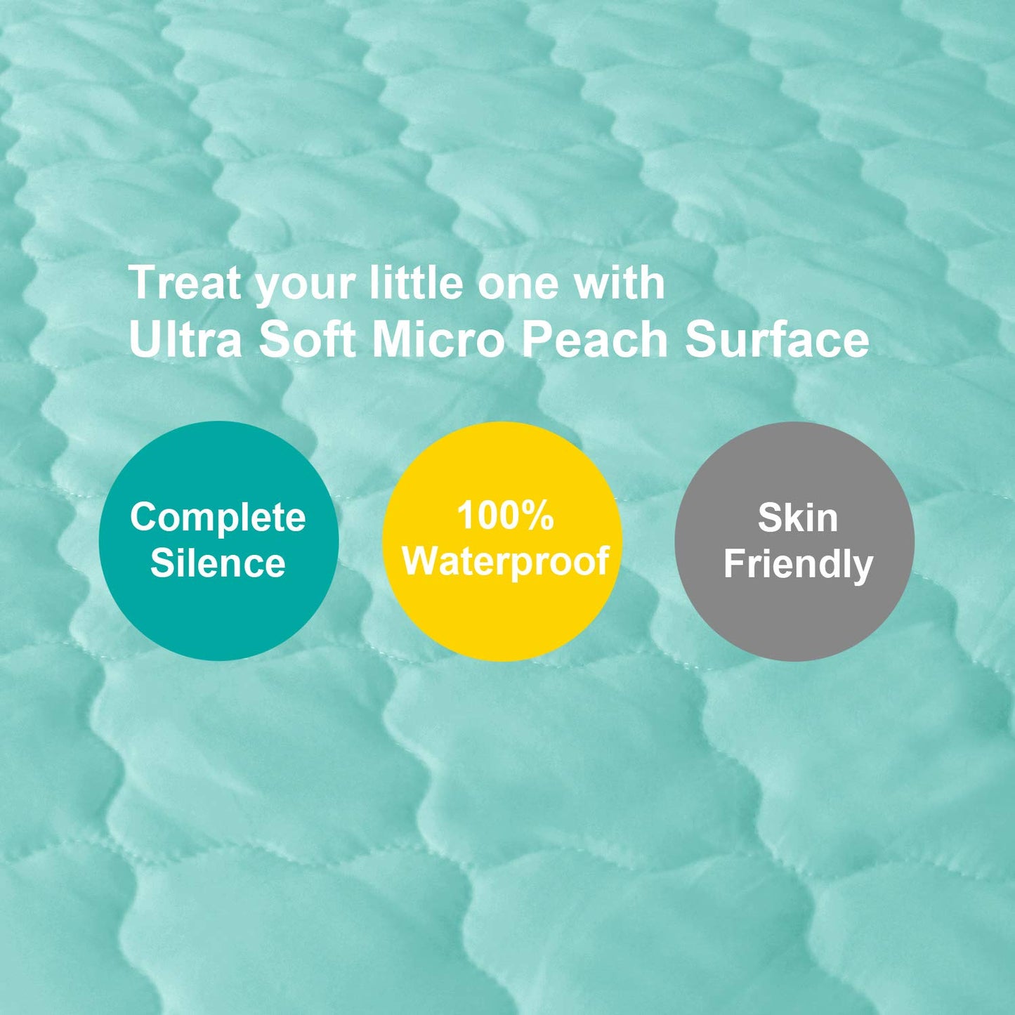 Pack and Play Sheets Mattress Pad Protector Fitted Waterproof Playard Mattress Cover, Compatible with Graco Pack n Play & Dream On Me & Pamo Babe, Playpen/Playard Sheet Quilted, Gray, 39" x 27"