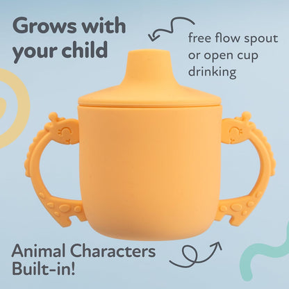 Nuby Animal Friend Silicone Round Bowl - Toddler Bowl - 6+ Months - Pink Whale Bowl