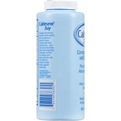 Caldesene Medicated Protecting Body Powder with Zinc Oxide and Cornstarch, Talc-Free Baby Powder Soothes & Protects, 5 Oz.
