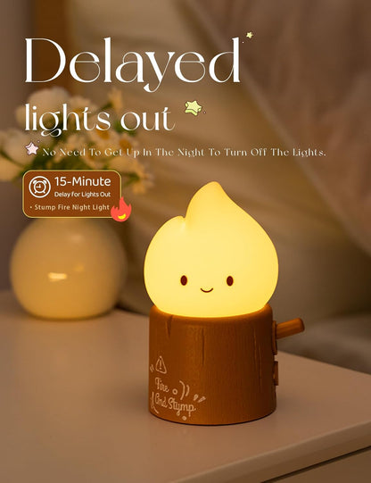 3pcs Cozy Campfire Nightlight Kits, Soothing Nature Sounds, White Noise Night Light for Baby Adult, Rechargeable, Cute Flame Lamp, Best Gift for Kids Bedrooms Camping Trips