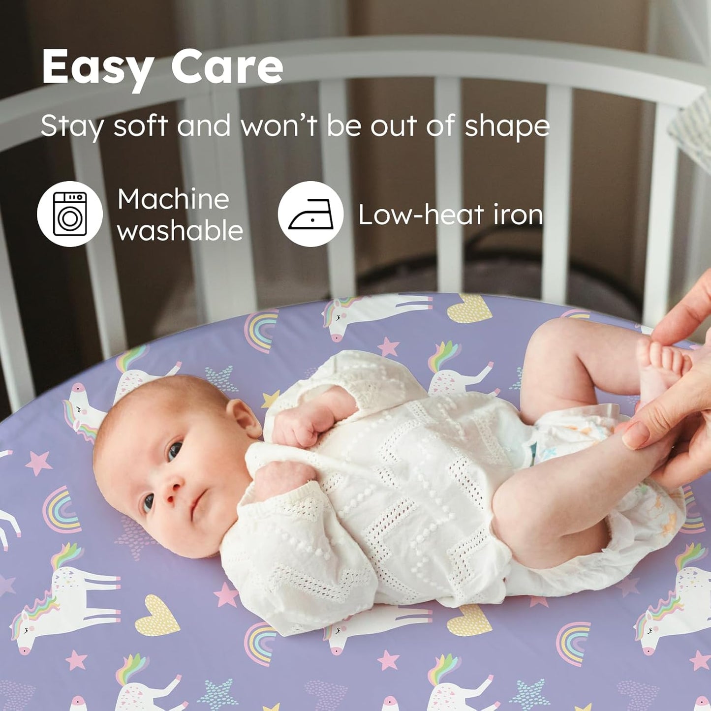 Baby Bedside Bassinet Sheets Girl, 33”x20” Compatible with Baby Delight Dream On Me & Most Rectangle Bedside Sleeper Bassinet Mattress, Super Soft Microfiber Pink Butterfly Flower