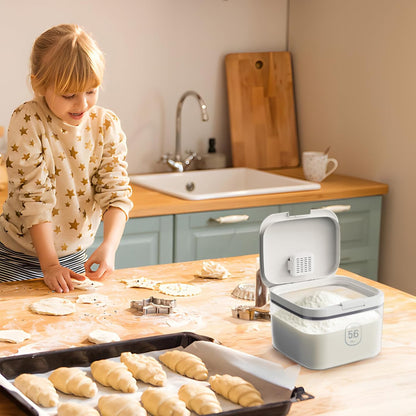 Flour Container - 5.5 L /5.81qt/5kg Large Flour Dispenser Keep Your Flour Fresh and Dry Easily with Kitchen Essential