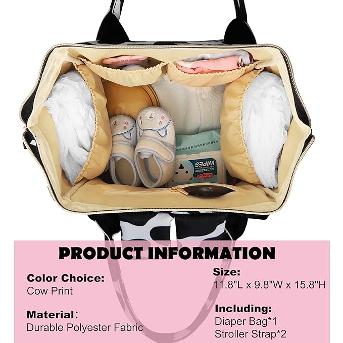 Femuar Diaper Bag Backpack Multifunction Maternity Diaper Bag for Baby Girls & Boys Large Capacity Travel Nappy Bags