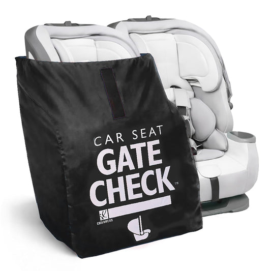 J.L. Childress Gate Check Travel Bag for Car Seats - Car Seat Travel Bag for Airplane, Includes AIRTAG Holder, Fits All Baby Carriers, Infant Carriers & Child Booster Seats - Neon Blue