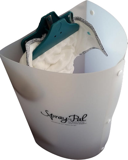 Spray Pal Diaper Sprayer Splatter Shield – Patented Cloth Diaper Cleaning Shield – No-Mess Baby Poop Cleanup – Made in USA – Reusable & Eco-Friendly – Sprayer Accessory