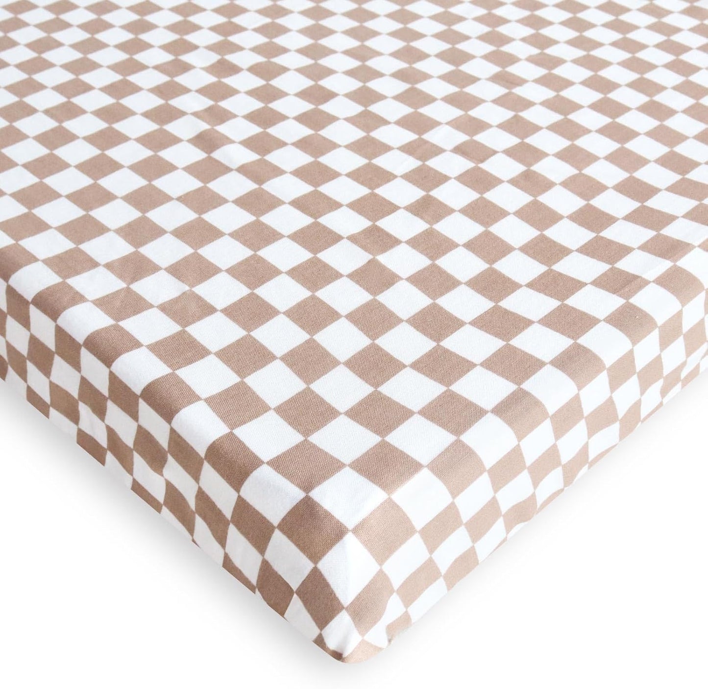 LifeTree Crib Sheets for Baby Unisex - Muslin Fitted Crib Sheets Toddler Bed Sheet, 70% Viscose from Bamboo and 30% Cotton, Fits Mini Crib & Pack and Play Playard, Bear, 26in x 38in