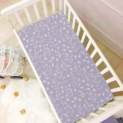 Fitted Crib Sheets Cactus and Floral Stretchy Portable Playard Sheets for Baby Toddler, Breathable Soft Mini Crib Mattress 52 x 28 in for Boys and Girls