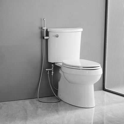 Handheld Bidet Sprayer for Toilet, All Brass Bathroom Toilet Sprayer Bidet Attachment Set, Baby Cloth Diaper Spraying Kit for Pet Bathing and Feminine Care, Brushed Nickel