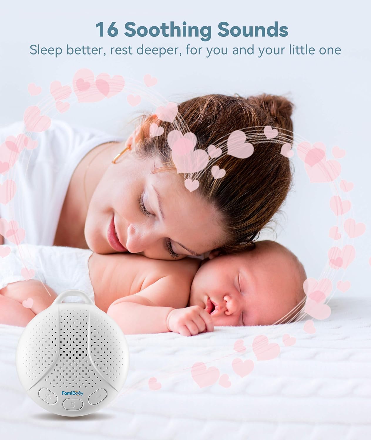 Sound Machine for Babies and Kids - Baby Sleep Soother | Portable White Noise Machine with Night Light for Nursery | 16 Soothing Sounds | Shush | Travel | Registry Gift | Baby Shower