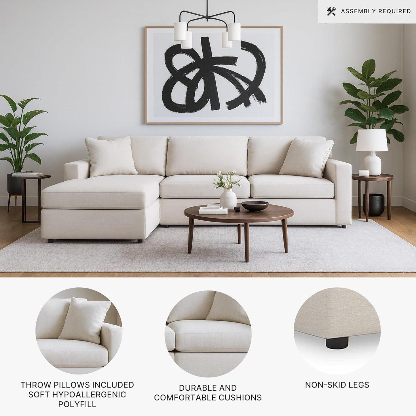Signature Design by Ashley Modmax Coastal Press-Back Swivel Glider Rocker Recliner with Machine Washable Cover, Hidden Storage Compartments and 2 Bolster Pillows, Beige - Colors A