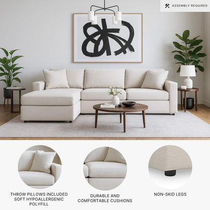 Signature Design by Ashley Modmax Coastal Press-Back Swivel Glider Rocker Recliner with Machine Washable Cover, Hidden Storage Compartments and 2 Bolster Pillows, Beige - Colors A