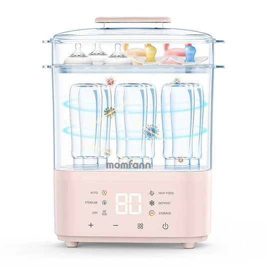 Bottle Sterilizer and Dryer, Compact Electric Steam Baby Bottle Sterilizer丨Esterilizador de Biberones for Baby Bottles, Pacifiers, and Pump Parts, Large Capacity