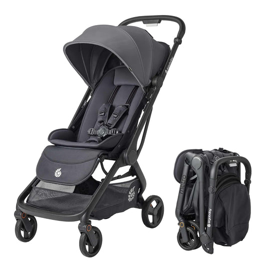 Ergobaby Metro 3 Baby Stroller for Newborns, Infants, and Toddlers - Travel Stroller with One-Hand Fold, Near-Flat Recline, Adjustable Handlebar - Onyx Black