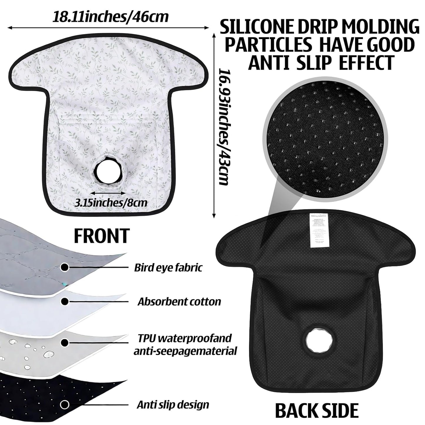 HunnmingRe 2 Pack Floral Car Seat Protector for Potty Training Waterproof Piddle Pad Cover from Spillages Nappy Leaks Toilet Training Anti Slip Backing Strollers Carseat Liner for Toddlers Babies