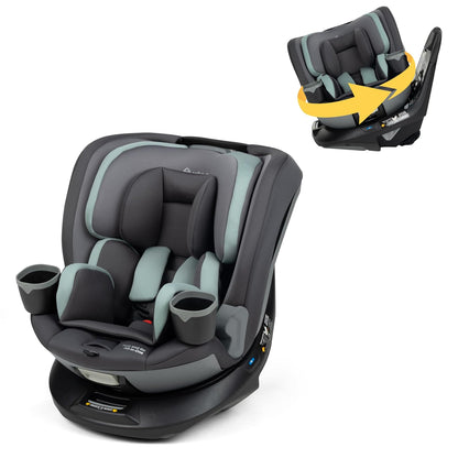 Safety 1st Turn and Go 360 ST Rotating All-in-One Convertible Car Seat, SafetySwivel Technology, SecureTech Installation, 3-in-1 Rear-Facing, Forward-Facing, Booster, 5-100 lbs, Siberian Caviar
