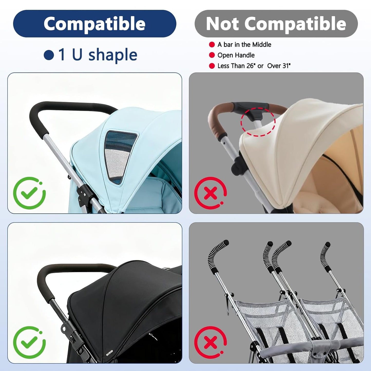 Double Stroller Organizer Universal with 2 Insulated Cup Holders & Cooler Bag, Large Storage Parent Console for Bob Duallie, Baby Jogger City Mini GT2