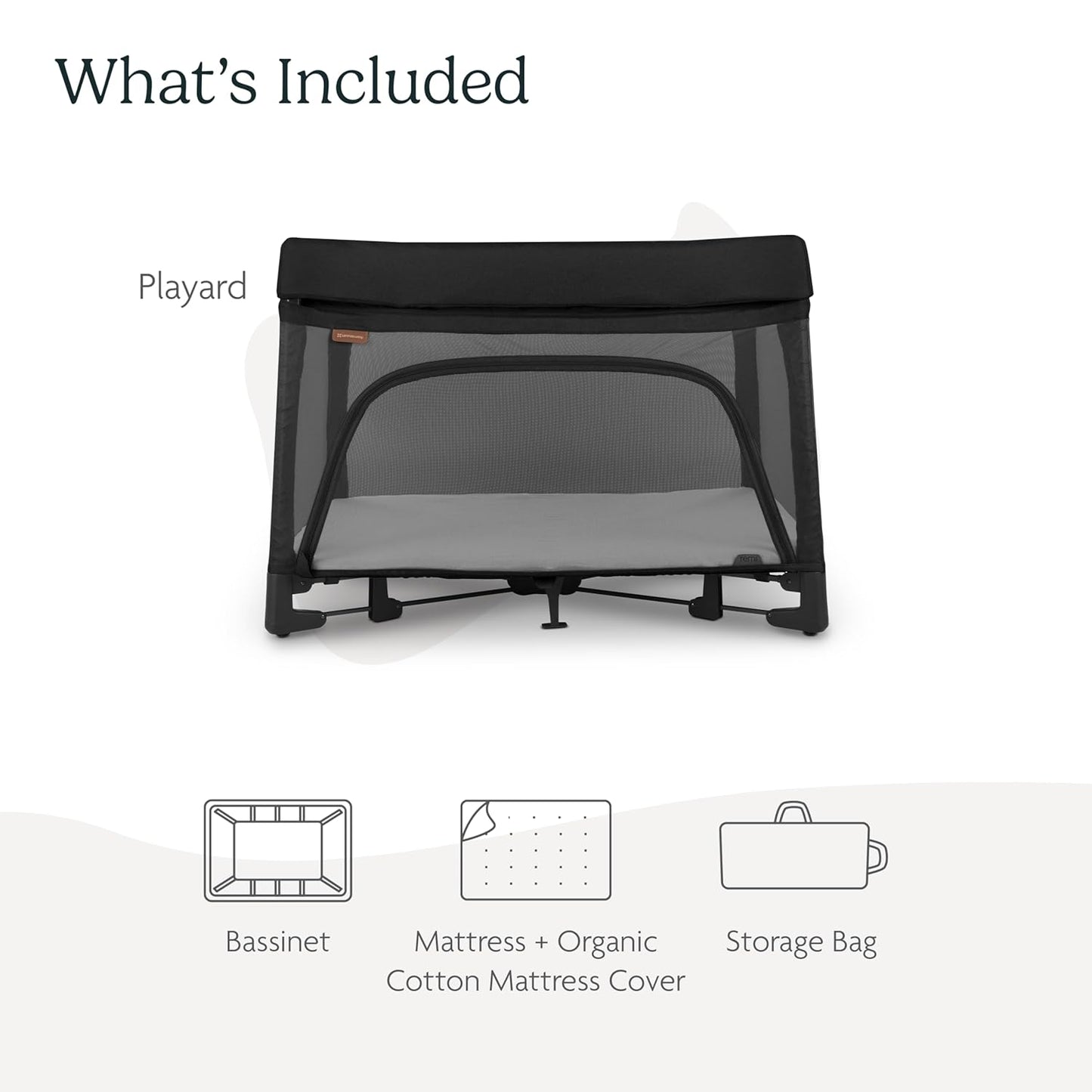 UPPAbaby Remi Playard | Deluxe 3-in-1 Portable Playard, Bedside Bassinet + Travel Crib| Mesh Bassinet, Mattress, Organic Cotton Mattress Cover + Storage Bag Included | Charlie (Sand Mélange)