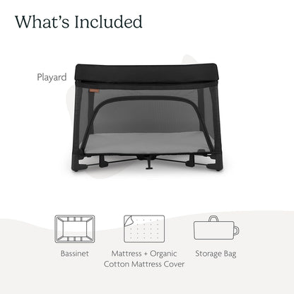 UPPAbaby Remi Playard | Deluxe 3-in-1 Portable Playard, Bedside Bassinet + Travel Crib| Mesh Bassinet, Mattress, Organic Cotton Mattress Cover + Storage Bag Included | Charlie (Sand Mélange)