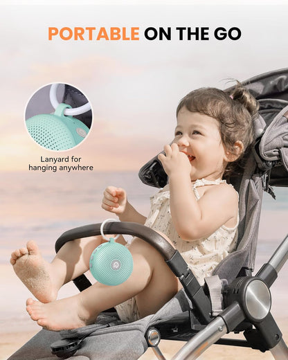 Dreamegg Portable Noise Machine for Baby Adult, Features Powerful Battery, 21 Soothing Sound, Noise Canceling for Office & Sleeping, Sound Therapy for Home, Travel, Registry Gift, Classic White