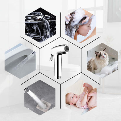 Handheld Toilet Bidet Sprayer for Toilet-Adjustable Water Pressure Control with Bidet Hose for Feminine Wash, Jet Sprayer for Toilet Muslim Shower, Bidet Faucet Cloth Diaper for Baby Wash