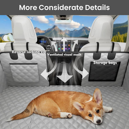 2-in-1 Dog Car Seat Cover for Back Seat, Transform to Passenger Mode - Dog Car Seat, Waterproof, Scratch-resistant, Support to 330lbs, for Outdoor Activities, Travel, to the Vet, for Cars/SUV/Truck