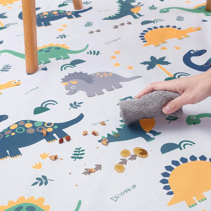Splat Mat for Under High Chair/Arts/Crafts by CLCROBD, 51" Baby Anti-Slip Food Splash and Spill Mat for Eating Mess, Waterproof Floor Protector and Table Cloth