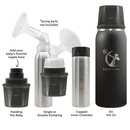 Ceres CHILL OG Breastmilk Chiller & Warmer – 12–34oz Portable Breast Milk Cooler, Storage & Baby Bottle for Travel, Work or On-The-Go – Pump Compatible Container – Don’t Call Me Hon, Plum
