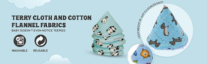 Washable Cotton Pee-Pee Teepees That Shield Baby Boys Pee During Diaper Changes. Makes a Great add-on Gift for a Baby Shower Thanks to its Fun, Gift-Ready Store Packaging. 5 Pack. Western