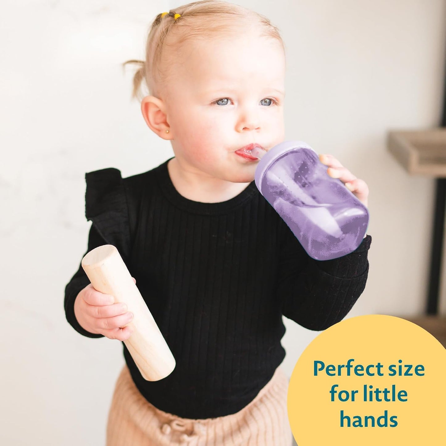The First Years Squeeze & Sip Toddler Straw Cups - Squeezable Transition Sippy Cup with Silicone Straw - Toddler Feeding Supplies - 7 Oz - 3 Count - Ages 6 Months and Up