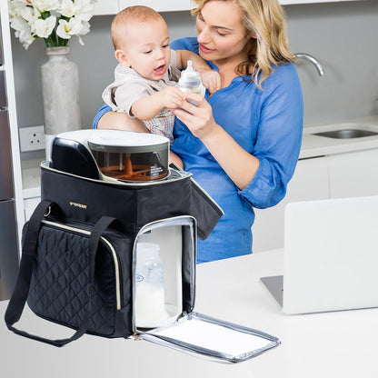 SFYBYHEART Carrying Case Compatible with Baby Brezza Formula Pro Advanced Formula Dispenser Machine Carrying Bag - Baby Formula Mixer Travel Bag with Pockets for Baby Essential, Pumps, Baby Bottles