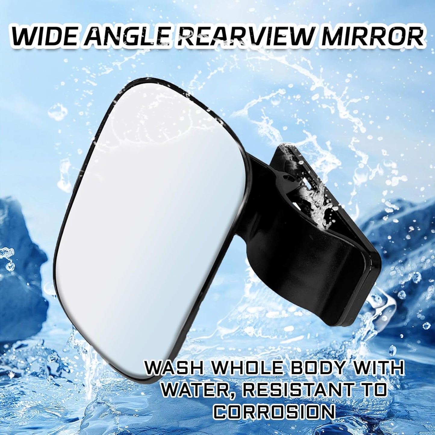 Car Seat Mirror for Baby Rear Facing, 3.5" x 2.2" HD Glass 360 Degree Adjustable Curved Large View Mirror, Wide Angle Convex Clip-on Mirrors for Rear Child Observation, Car Interior Accessories
