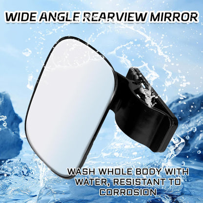 Car Seat Mirror for Baby Rear Facing, 3.5" x 2.2" HD Glass 360 Degree Adjustable Curved Large View Mirror, Wide Angle Convex Clip-on Mirrors for Rear Child Observation, Car Interior Accessories