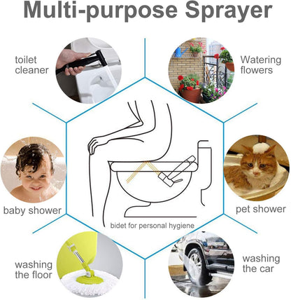 Matte Black Handheld Bidet Sprayer for Toilet & Cloth Diaper Cleansing