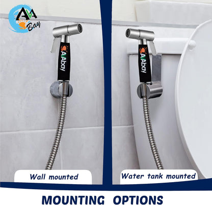 Premium Bidet Sprayer - Handheld Bide Jet Spray for Toilet | Adjustable Water Pressure | Leak-Proof Stainless Steel Toilet Bedit Sprayer | Muslim Shower | Cloth Diaper Washer | Bathroom Bidet