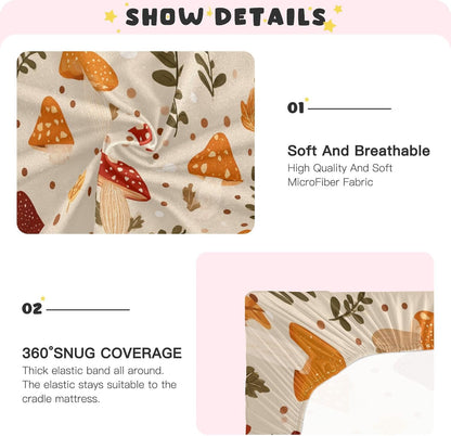 Baby Crib Sheet Cute Goose Flowers Crib Mattress for Boys and Girls Playard Sheet Soft Breathable Fitted Baby Mattress Cover 52x28in