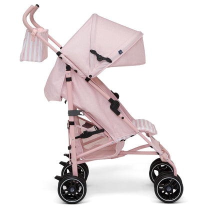 babyGap Classic Stroller - Lightweight Stroller with Recline, Compact Fold & Removable Parent Organizer - Made with Sustainable Materials, Grey Stripes