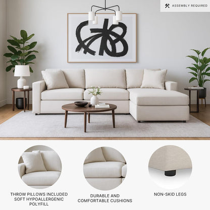 Signature Design by Ashley Modmax Coastal Press-Back Swivel Glider Rocker Recliner with Machine Washable Cover, Hidden Storage Compartments and 2 Bolster Pillows, Beige - Colors A