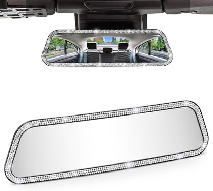 JOYTUTUS Rearview Mirror, 12 Inch Panoramic Interior Clip-on Wide Angle Convex Universal Rear View Mirror to Reduce Blind Spot Effectively for More Car SUV Trucks -Clear