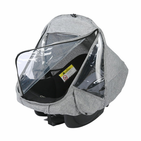 Car Seat Rain Cover,Food Grade EVA,Universal Car Seat Rain,Waterproof, Windproof Protection,Protect from Dust Snow,Rain Cover Features Quick-Access Zipper Door and Side Ventilation(Grey)
