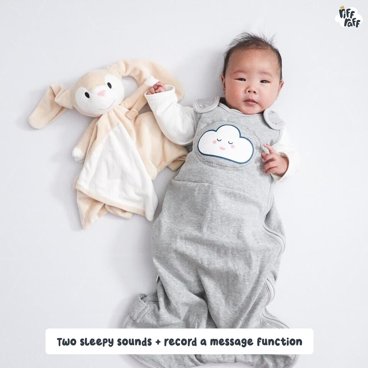 Riff Raff Baby Sleep Toy Soother - Musical Plush Fox with White Noise & Lullaby - Lovey Security Blanket for Newborns & Infants