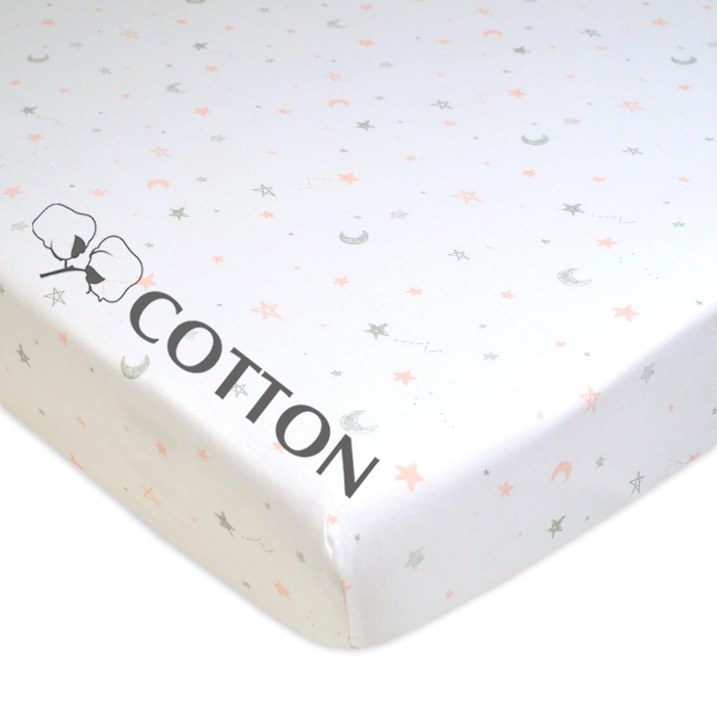 American Baby Company 100% Natural Cotton Fitted Pack and Play Sheet 39" x 27" - Soft & Breathable Pack N Play Sheet for Playpen, Playard & Mini Crib Mattress, Navy Whale, for Boys & Girls