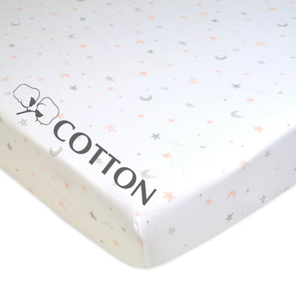 American Baby Company 100% Natural Cotton Fitted Pack and Play Sheet 39" x 27" - Soft & Breathable Pack N Play Sheet for Playpen, Playard & Mini Crib Mattress, Navy Whale, for Boys & Girls
