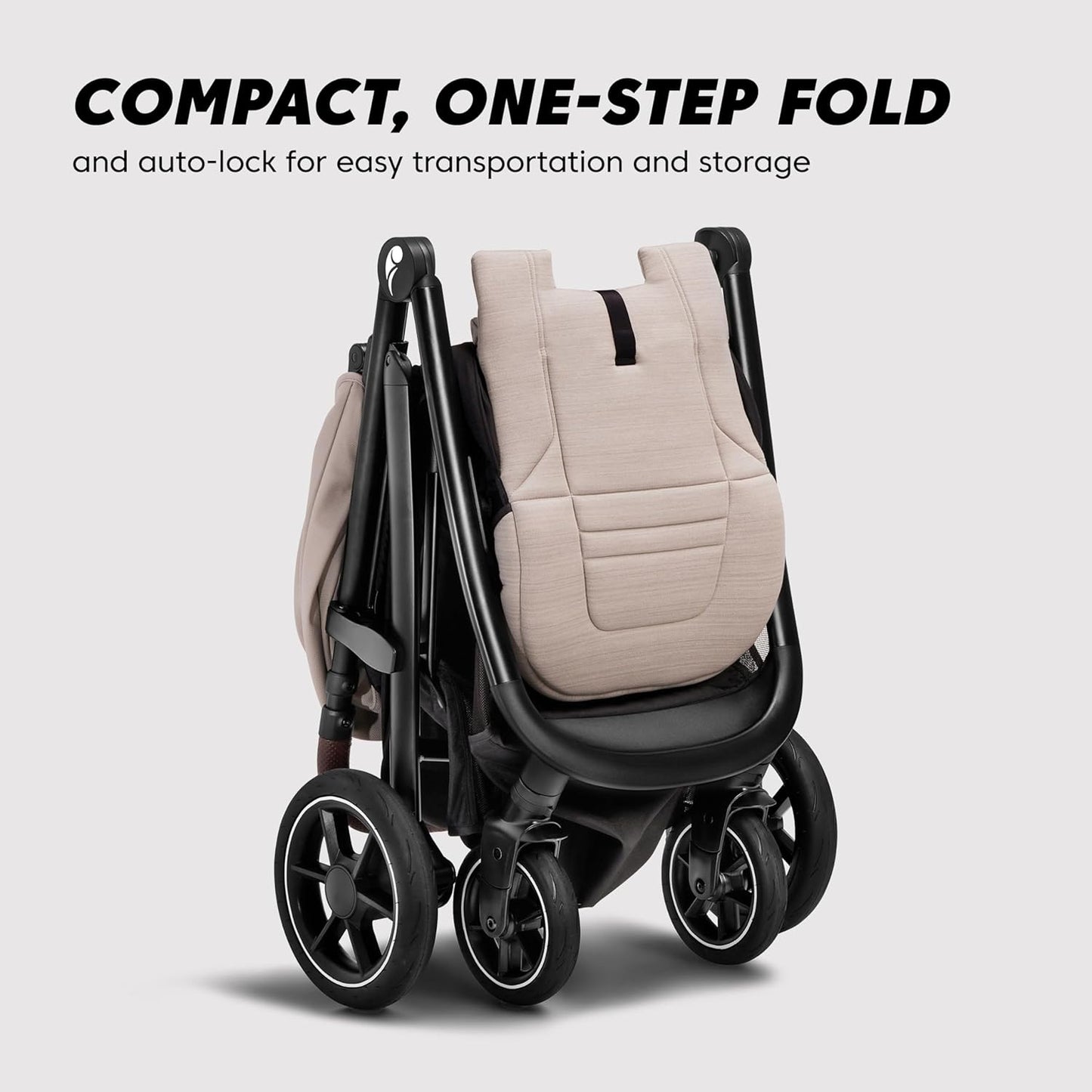 Baby Jogger City Mini Air Lightweight Stroller, Compact Baby Stroller with All-Terrain Wheel Suspension Adjustable Seat with Calf Support Compact Fold, Rich Black