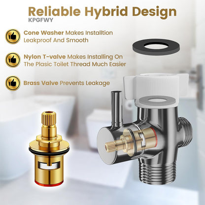 Handheld Bidet Sprayer for Toilet - Adjustable Pressure Stainless Steel Jet Sprayer for Cloth Diaper Cleaning, Feminine Wash & Baby Care, Muslim Shower Hose Kit KPGFWY (Gunmetal Gray)