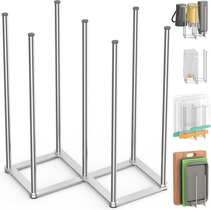 Collapsible Bottle Drying Rack, Baby Bottle Drying Rack, Foldable Cup Draining Holder, Retractable Reusable Silicone Bag Dryer with Non-Slip Bottom