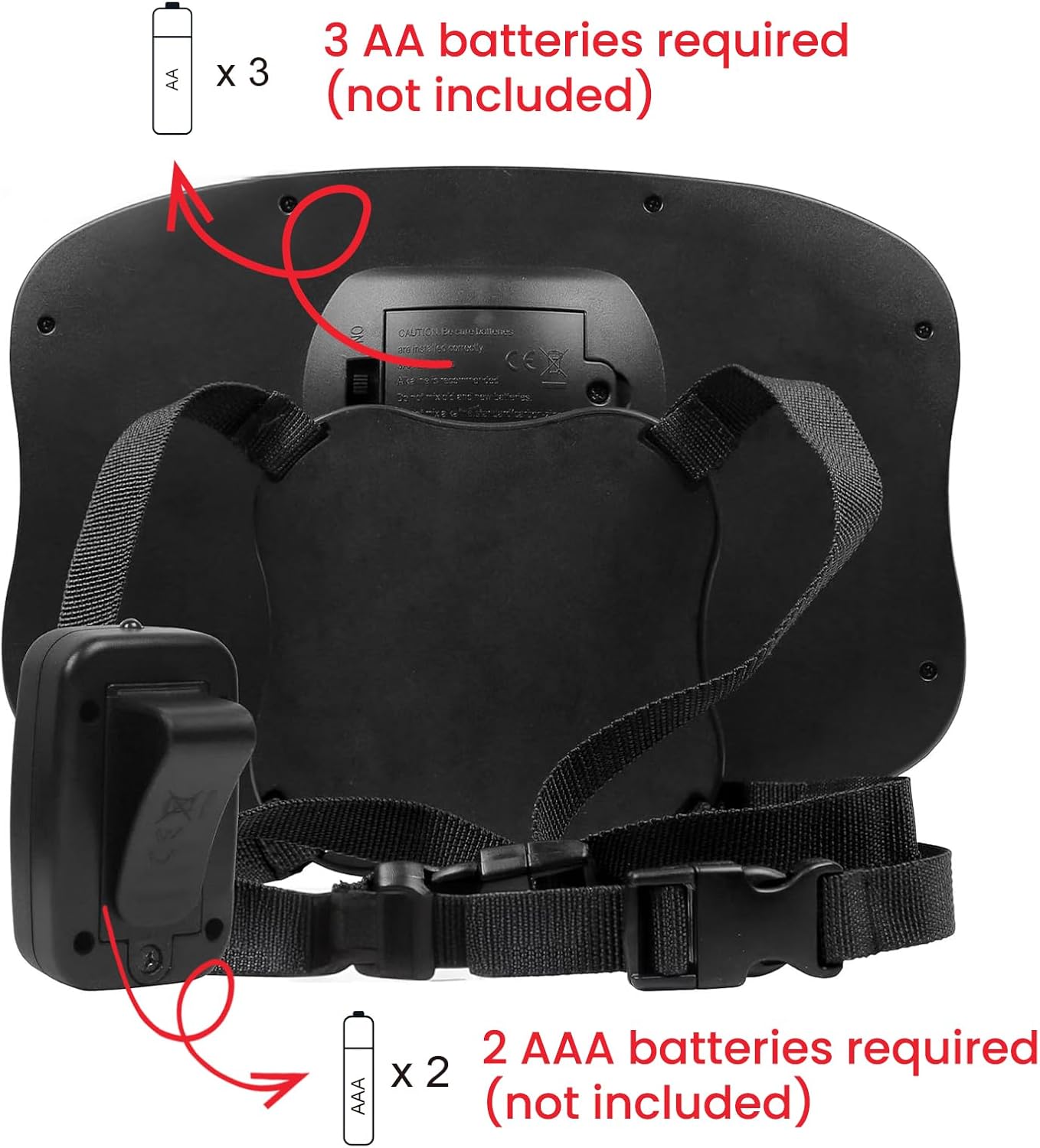 Baby Car Mirror with LED Light & Remote Control - Night Vision Rear Facing Car Seat Mirror, Adjustable Shatterproof Safety Mirrors for Backseat Infant, Universal Fit for Cars, SUVs (Black)
